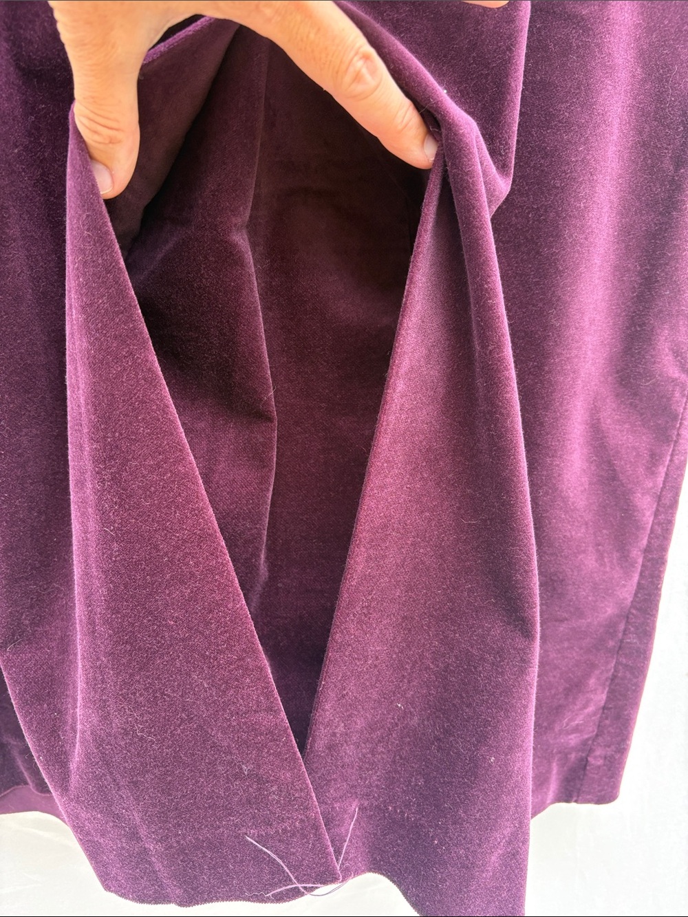 Talbots Plum Velvet Pencil Skirt - Picture 9 of 12